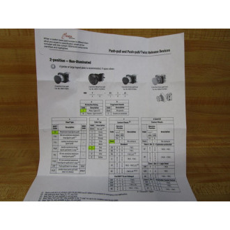 Allen Bradley 800T-FX6 PushPull Pushbutton Series T - New No Box
