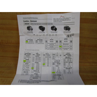 Allen Bradley 800T-FXTQ10RA1 Push Button W800T-XA1, 800T-Blank - New No Box