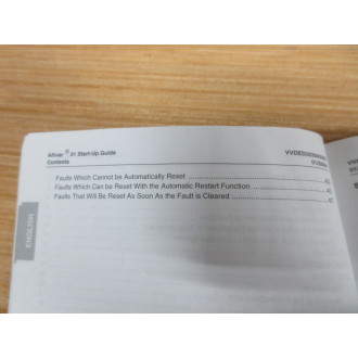 Schneider VVDED303043US Altivar 31 Start-Up Guide - Used