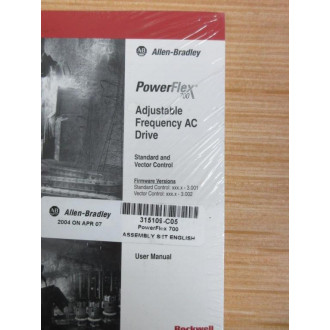 Allen Bradley 315109-C05 PowerFlex 700 AC Drive Manual & Guide Set