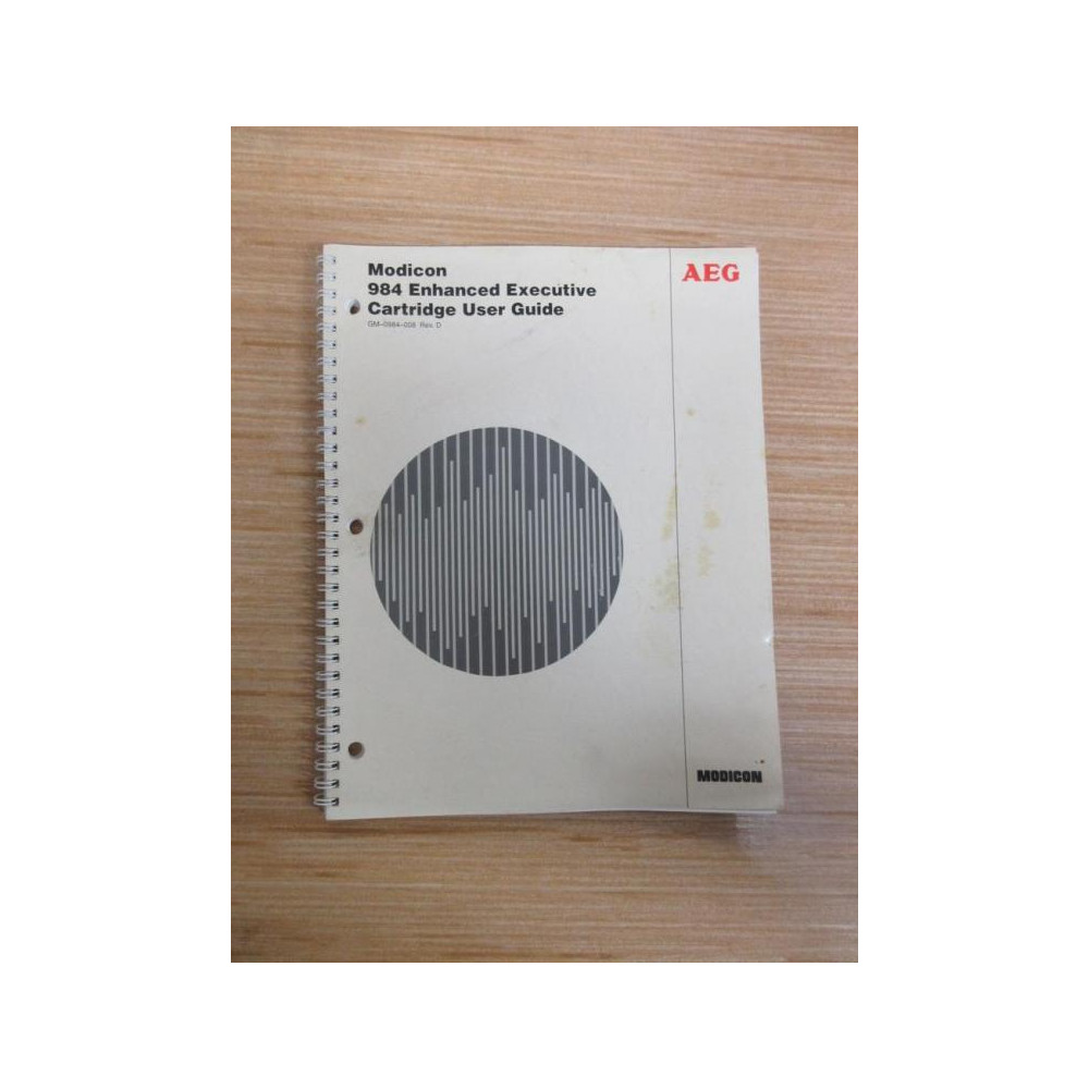 AEG GM-0984-008 Modicon 984 Enhanced Executive Cartridge User Guide Rev. D - Used