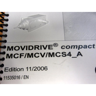 SEW 11535016EN Movidrive Compact Operating Instructions - New No Box