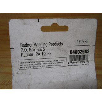 Radnor 64002942 Tip Adaptor 169728