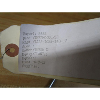 Therm X TJ36-ICSS-14G-12 Thermocouple TJ36ICSS14G12 - New No Box