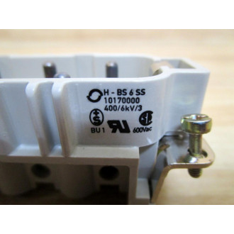 Contact Connectors 10.1700.00 Power Connector H-BS 6 SS - Used