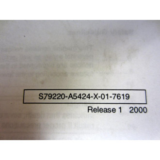 Siemens S79220-A5424-X-01-7619 Installation Instructions - New No Box