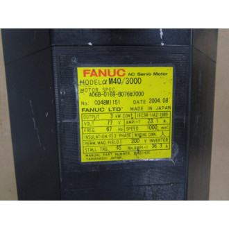 Fanuc A06B-0169-B076700 AC Servo Motor M403000 Tested - Used