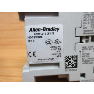 Allen Bradley 100-C23EQ10 Rockwell Automation Contactor 100C23EQ10 - New No Box