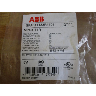 ABB MPD4-11R Illuminated Double Push Button MPD411R