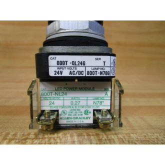 Allen Bradley 800T-QL24G Pilot Light 800TQL24G W800T-NL24 - New No Box