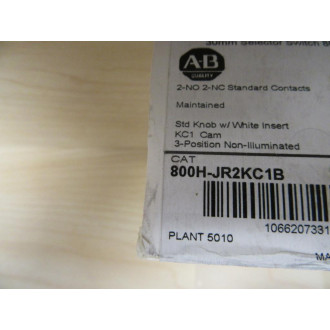 Allen Bradley 800H-JR2KC1B Selector Switch