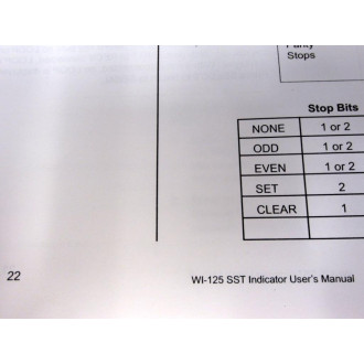 Avery Weigh-Tronix WI-125 SST WI-125 SST Indicator User's Manual - New No Box
