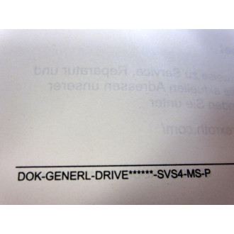 Rexroth Bosch DOK-GENERAL-DRIVE-SVS4MS-P Safety Instructions - New No Box