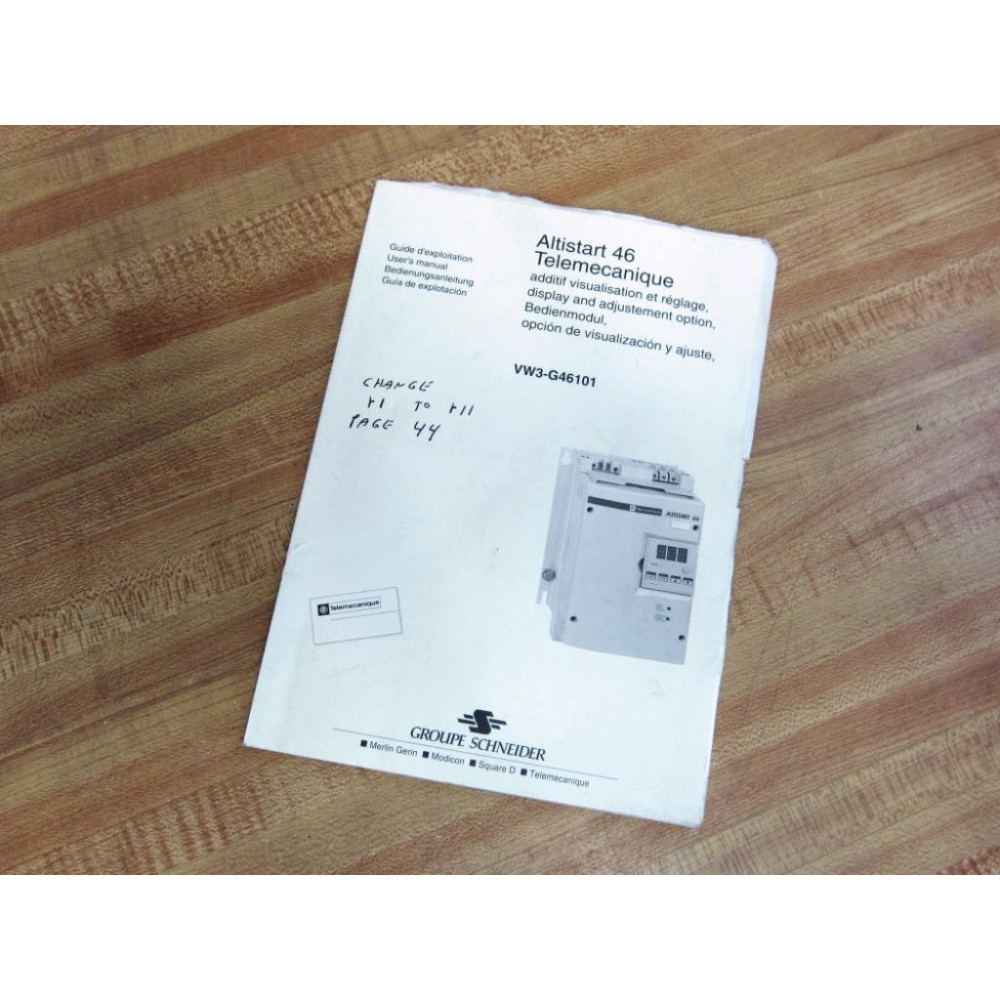 Groupe Schneider VD0C32Q302 Altistart 46 Users Manual - Used