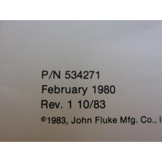 Fluke 534271 Y8100 DCAC Current Probe Instruction Manual - New No Box