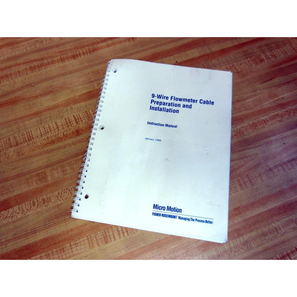 Micro Motion 1004398 9-Wire Flowmeter Cable Instruction Manual - New No Box Micro Motion 1004398 9-Wire Flowmeter Cable Instruction Manual - New No Box