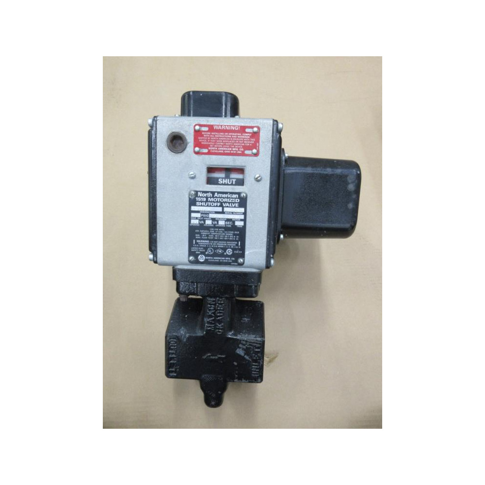 North American 1519-6 3" Motorized Shutoff Valve 1519 - Used