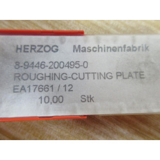 Herzog 8-9446-200495-0 Roughing-Cutting Plate H10 (Pack of 10)