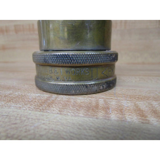 B & I Works 250 Powhatan Brass Fire Hose Nozzle U FM - Used