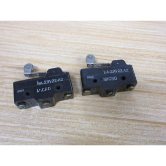 Micro Switch BA-2RV22-A2 Switch BA2RV22A2 (Pack of 2) - Used