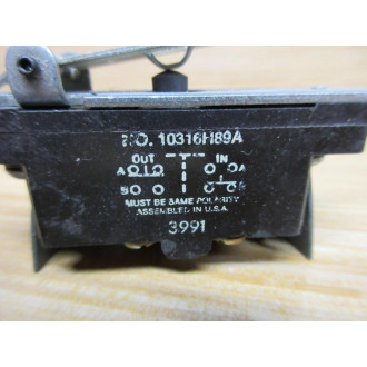 Cutler Hammer 10316H89A Eaton Precision Limit Switch W Lever & Mount - Used