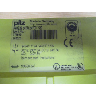 Pilz PNOZ X9 24VAC24VDC 7S2Ö Safety Relay 774609 - Used