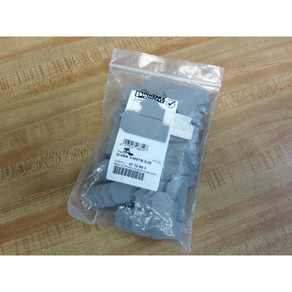 Phoenix Contact D-UKK3-MSTB-5.08 End Cover 2770891 (Pack of 35) Phoenix Contact D-UKK3-MSTB-5.08 End Cover 2770891 (Pack of 35)