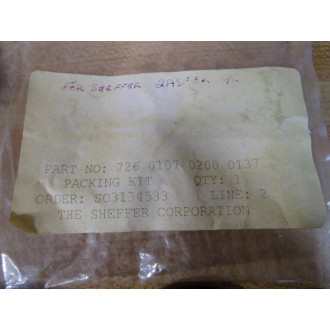 Sheffer 726 0107 0200 0137 Seal Kit 726010702000137