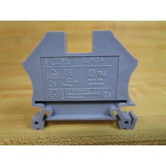 Morsettitalia EURO 4 Terminal Block 43409 Grey (Pack of 12) - Used