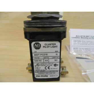 Allen Bradley 800T-PC216XCXC Cluster Lamp WO Lens Cap