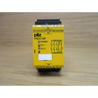 Pilz PNOZ X3P 24VDC 3no 1no 1so Safety Relay 777310 - Used
