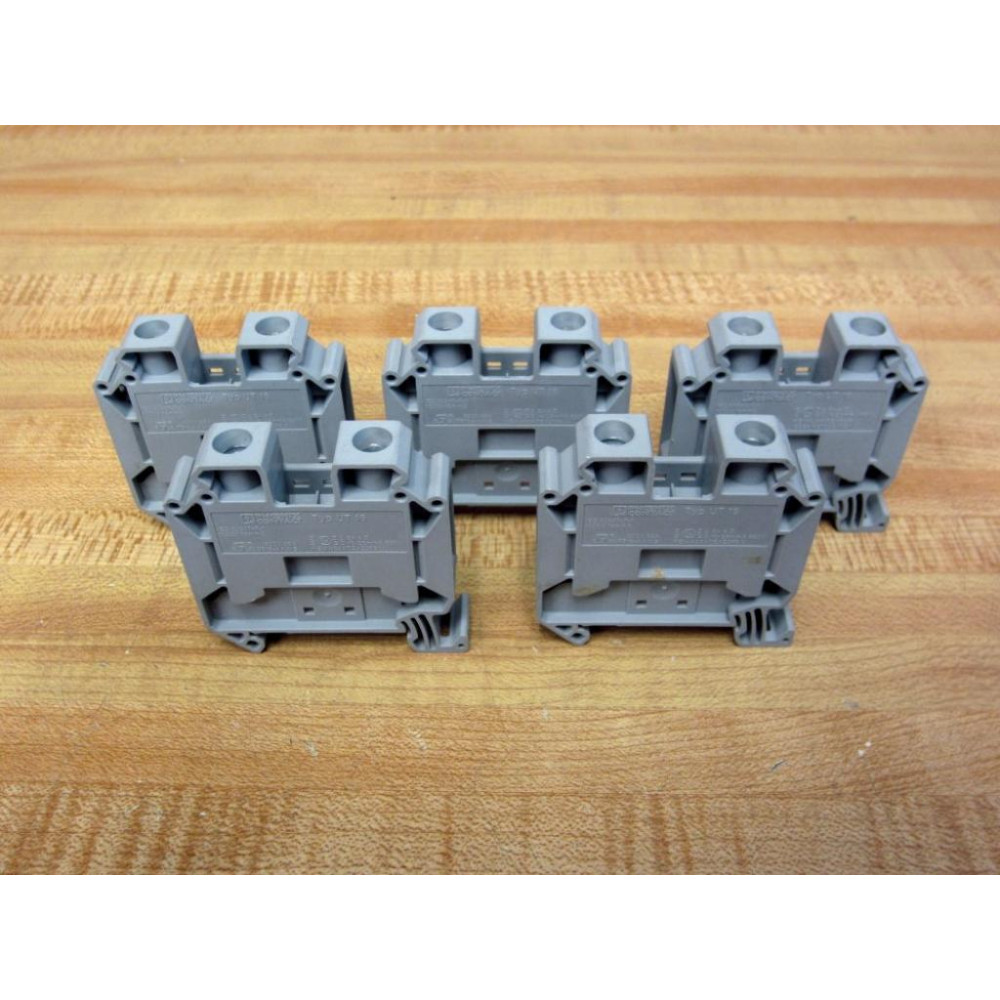 Phoenix Contact UT-16 Terminal Block 3044199 UT16 (Pack of 5) - New No Box Phoenix Contact UT-16 Terminal Block 3044199 UT16 (Pack of 5) - New No Box