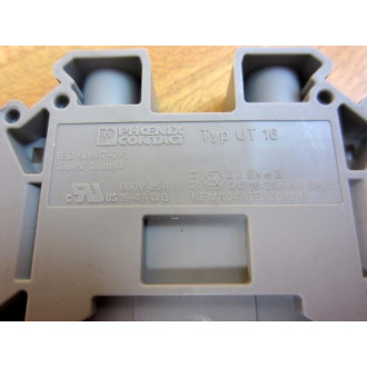 Phoenix Contact UT-16 Terminal Block 3044199 UT16 (Pack of 5) - New No Box