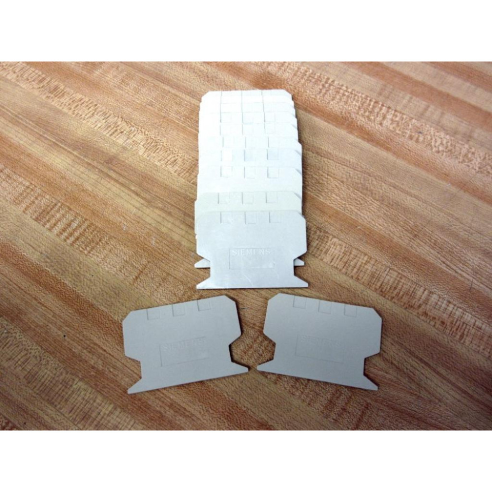 Siemens 8WA1-817 Terminal Block End Plate 8WA1817 (Pack of 12) - New No Box Siemens 8WA1-817 Terminal Block End Plate 8WA1817 (Pack of 12) - New No Box