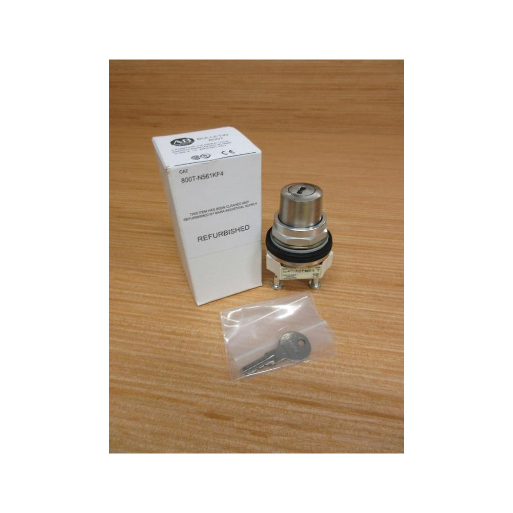 Allen Bradley 800T-N561KF4 Keyed Selector Switch W Key - Refurbished Allen Bradley 800T-N561KF4 Keyed Selector Switch W Key - Refurbished