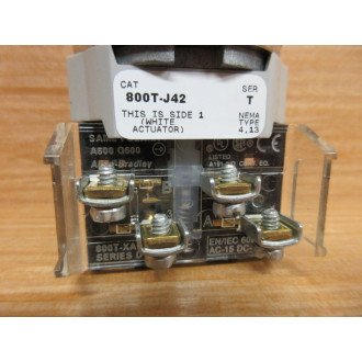 Allen Bradley 800T-J42 Keyed Selector Switch W800T-XA & Key - New No Box