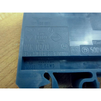 Wieland WK10U Terminal Block WK10U (Pack of 4) - Used