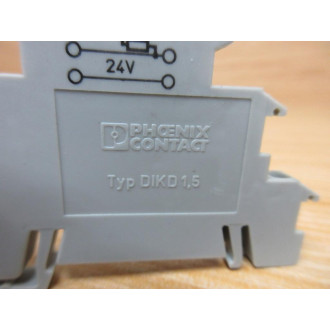 Phoenix Contact DIKD 1,5 Terminal Block DIKD15 W Red LED (Pack of 3) - Used