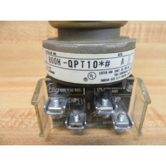 Allen Bradley 800H-QPT10R Red Push Button Light - Used