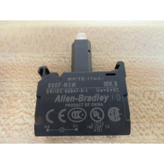 Allen Bradley 800F-N3W Light Module 800FN3W White Series B 17mA