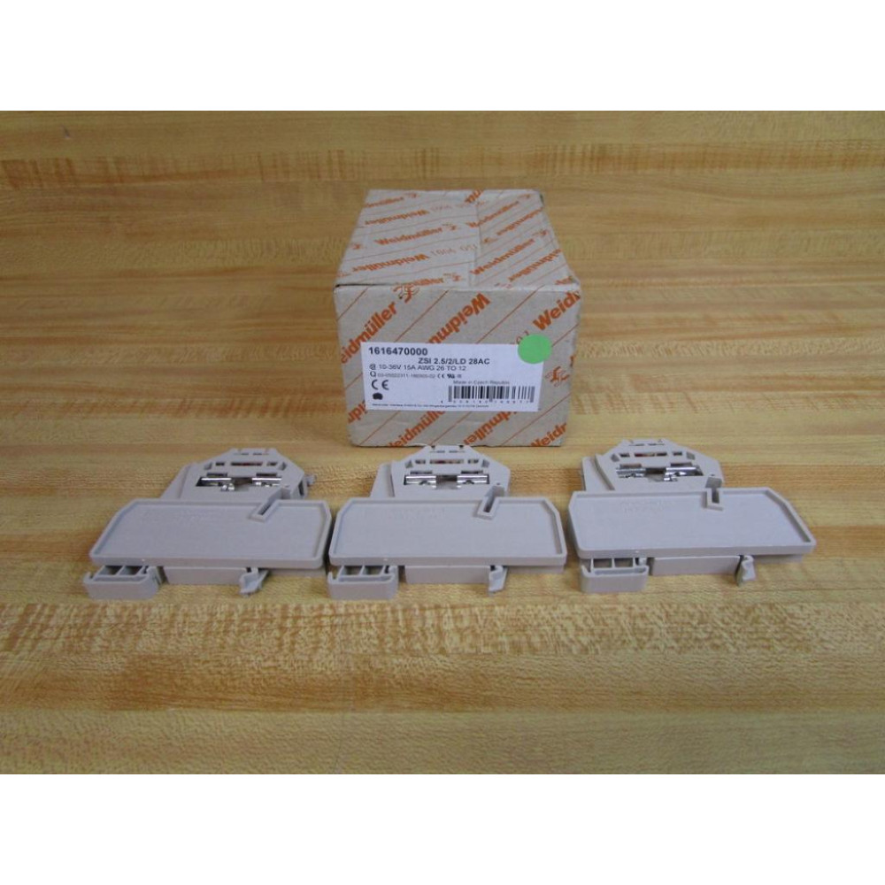 Weidmuller ZSI 2.52LD 28AC Fuse Terminal Block ZS12.52 (Pack of 3)