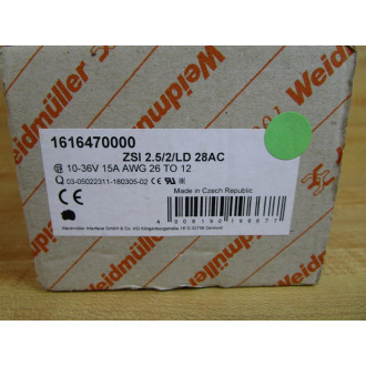 Weidmuller ZSI 2.52LD 28AC Fuse Terminal Block ZS12.52 (Pack of 3)