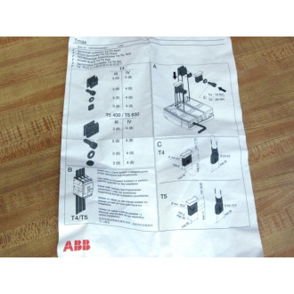 ABB 1SDA055010R1 A3-T5 Front Terminal Kit KT5F6