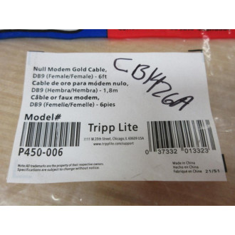 Tripp Lite P450-006 Null Modem Gold Cable P450006 (Pack of 2)