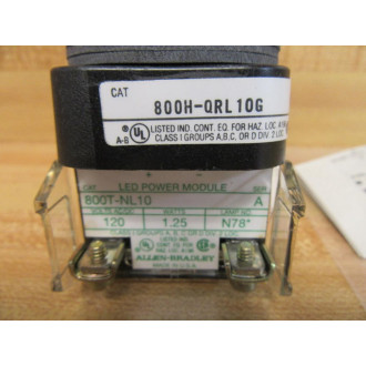 Allen Bradley 800H-QRL10G Green Pilot Light