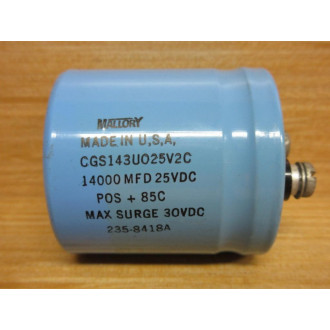 Mallory CGS143U025V2C Capacitor (Pack of 2) - Used