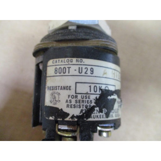 Allen Bradley 800T-U29 Potentiometer 800TU29 Ser.P - Used