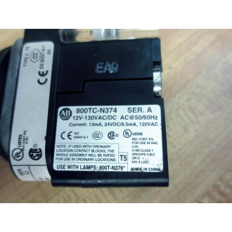 Allen Bradley 800T-QBH2R Illuminated Push Button - New No Box