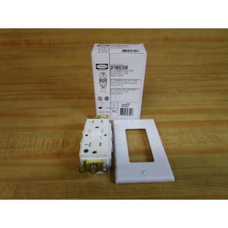 Hubbell GFTWRST83W GFCI Commercial Self Test Receptacle