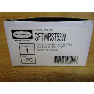 Hubbell GFTWRST83W GFCI Commercial Self Test Receptacle